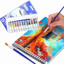 12 цветов 6 мл Детские краски акварельные краски в наборе Начинающий Художественный набор для рисования сделай сам ручная роспись канцелярские принадлежности для школьников, студентов