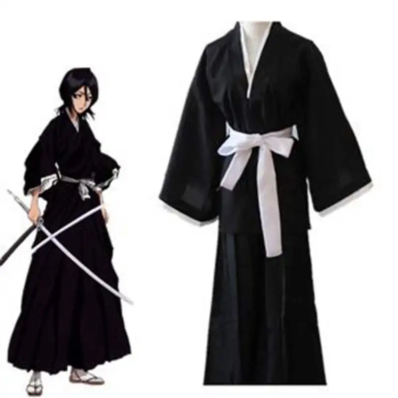 Новый костюм для косплея отбеливатель Kurosaki Ichigo рукава Kuchiki аниме японский