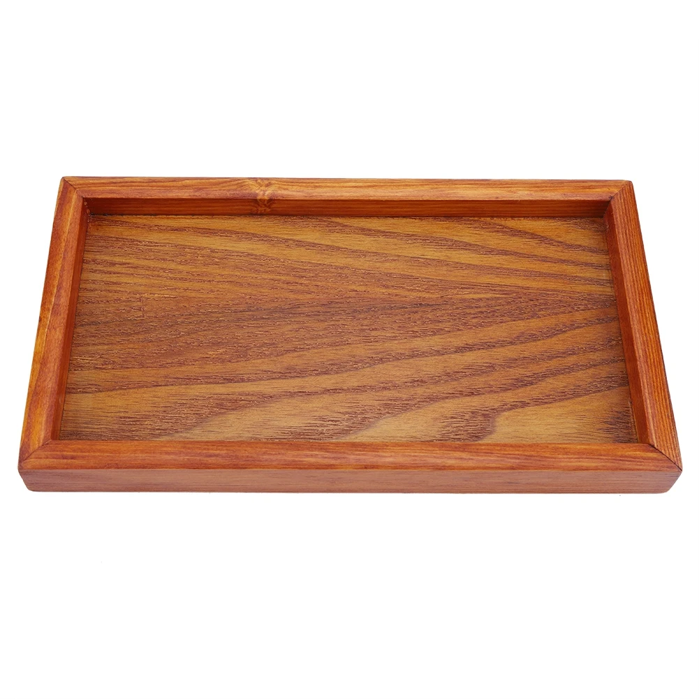 Rectangle Wooden Tea Tray Serving Table Plate Snacks Food Storage Dish For Hotel Home With Handle Serving Tray Home Decoration