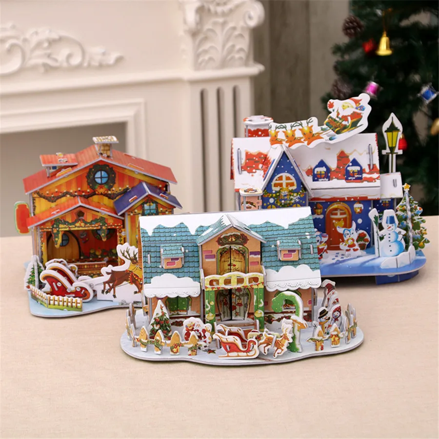Рождественский дом DIY рождественские украшения для дома Navidad рождественское Рождество орнамент Новогодний детский подарок