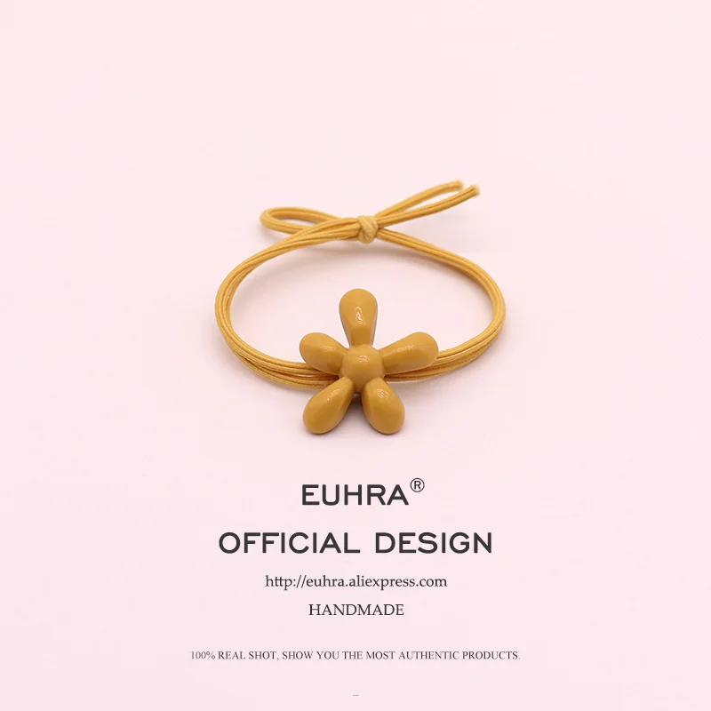 EUHRA 5 цветов цветок подсолнуха Лепесток Форма цветочные девушки женские эластичные ленты для волос Детские резинки сильный эластичный