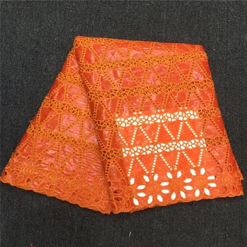 

African Bazin Riche Lace Fabric New Design Embroidered High Quality French Tulle Lace With beads Guipure Lace Fabric HL051512