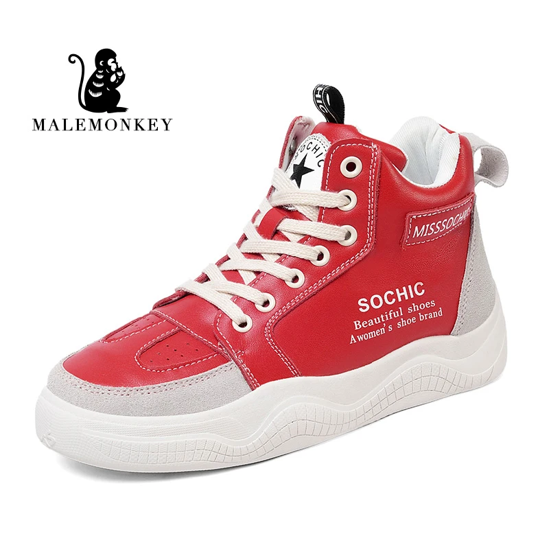 Malemonkey/Size35-40 зимняя обувь с высоким берцем на шнуровке круглым носком легкая