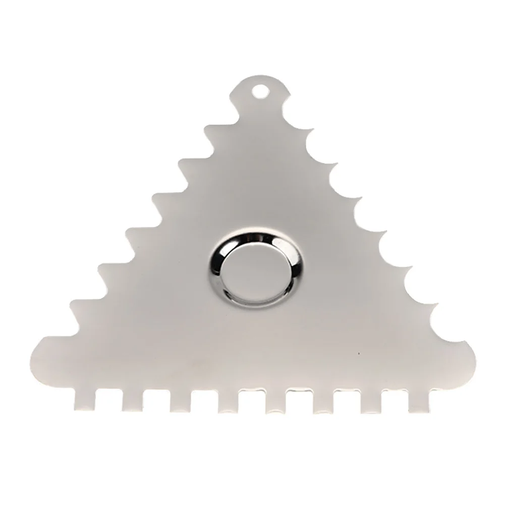 Baking Tools Smoother Triangular Butter Hanging Hole Chocolate Cutters Cream Scraper Kitchen Sawtooth Stainless Steel Decorating