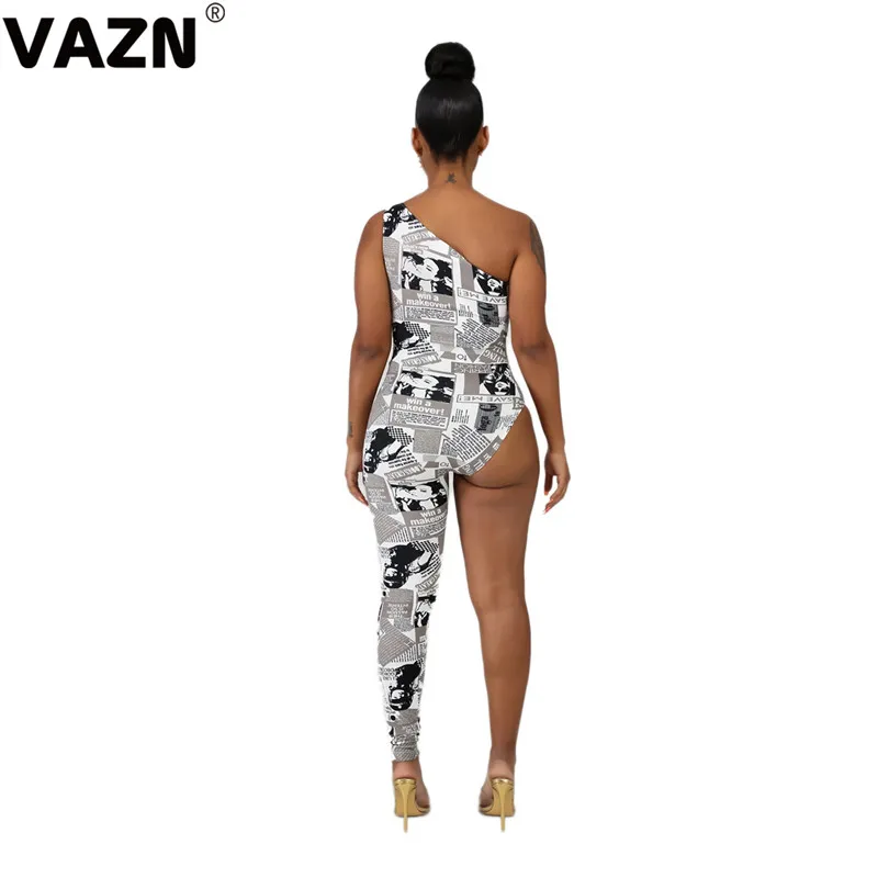 VAZN SH7141 новые винтажные Необычные Сексуальные Клубные открытые модные штаны с открытыми плечами обтягивающие женские комбинезоны-карандаш