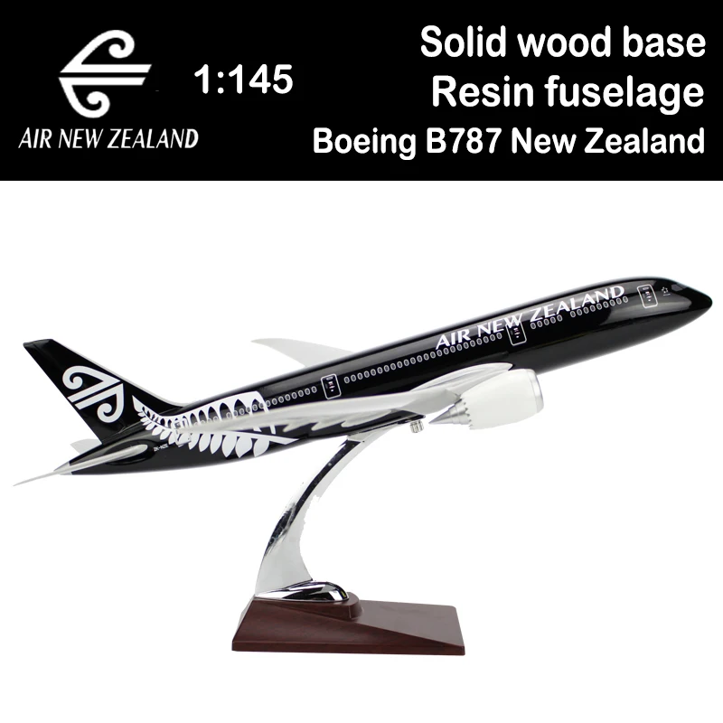 

1/145 Scale 43cm Airplane Boeing B787 Dreamliner Aircraft Black New Zealand Airlines Model Diecast Plane Airliner Gift Adult Toy