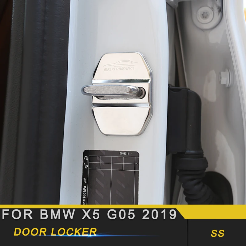 

For BMW X5 G05 2019 Car Styling Door Gate Locker Lock Protective Cover Trim Frame Sticker Interior Accessories