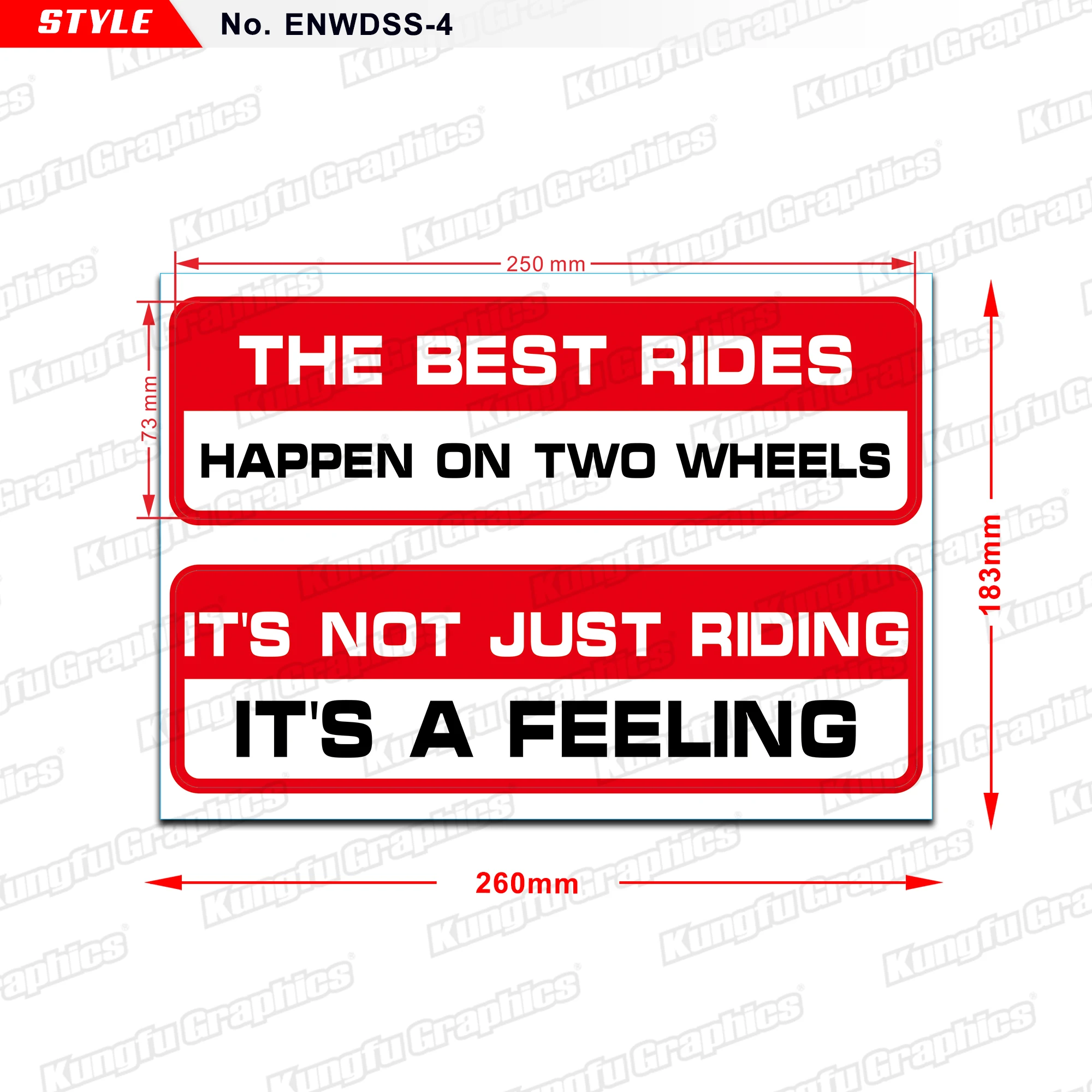 

Aftermarket Bikers Slogans Funny Graffiti for Motorcycle ATV UTV Dirt Bike Motorbike Helmet Decals Sticker, Style No.ENWDSS-4