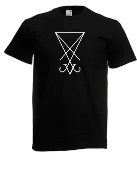 

Mens T-Shirt I Sigil Of Lucifer I Seal of Satan Occult I Sayings Fun I Funny- show original title