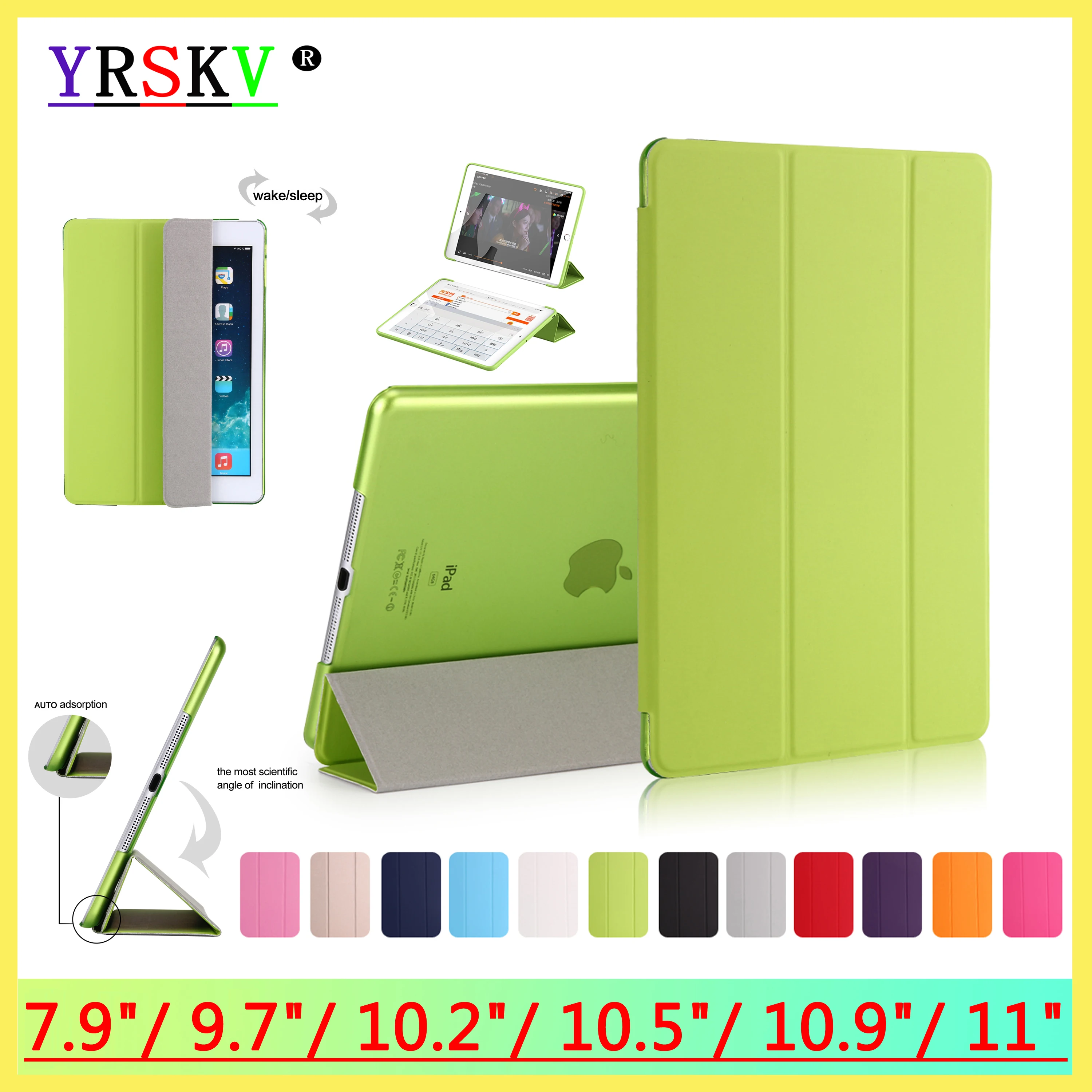 

2020 Case For iPad Air 4 3 2 1,Pro 11 10.9 10.5 10.2 9.7 inch 5th 6th 7th 8th Generation,Mini 1 2 3 4 5.Smart PU Leather Cover