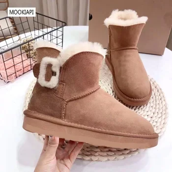 

Australia's top quality snow boots in 2019, real sheepskin, 100% natural wool, women's shoes with buckles, three colors