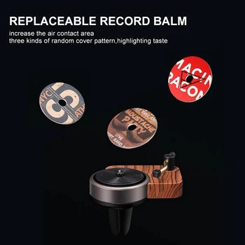 

New Retro Car Air Conditioning Outlet Perfume Record Player Car Aromatherapy Accessories