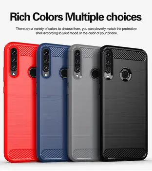 

100pcs/lot Brushed Carbon Fiber Soft Bumper Back Phone Cover Case For Huawei Enjoy 10 Plus P Smart Z Y5 Y6 Y7 Pro Y9 Prime 2019