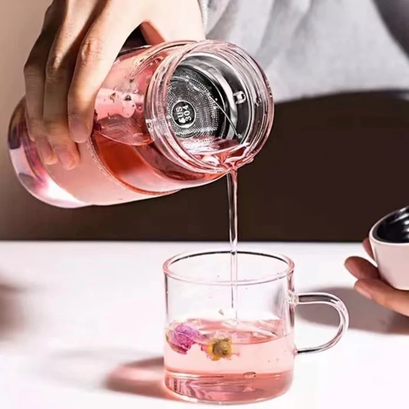Water Bottle Japanese Style 480ml with Tea Infuser Insulation Sleeve
