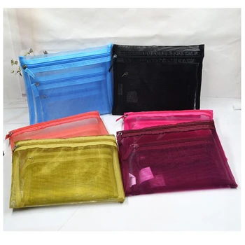 

1Set 2020 New Cosmetic Bag Portable Pencil Colorful Women Travel Cosmetic Bag Transparent Waterproof Zipper Make Up Bag