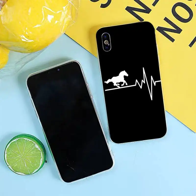 Horse Pony Horse Heartbeat Phone Case for iphone 13 8 7 6 6S Plus X 5S SE 2020 XR 11 12 pro XS MAX Horse Pony Horse Heartbeat Phone Case for iphone 13 8 7 6 6S Plus X 5S SE 2020 XR 11 12 pro XS MAX