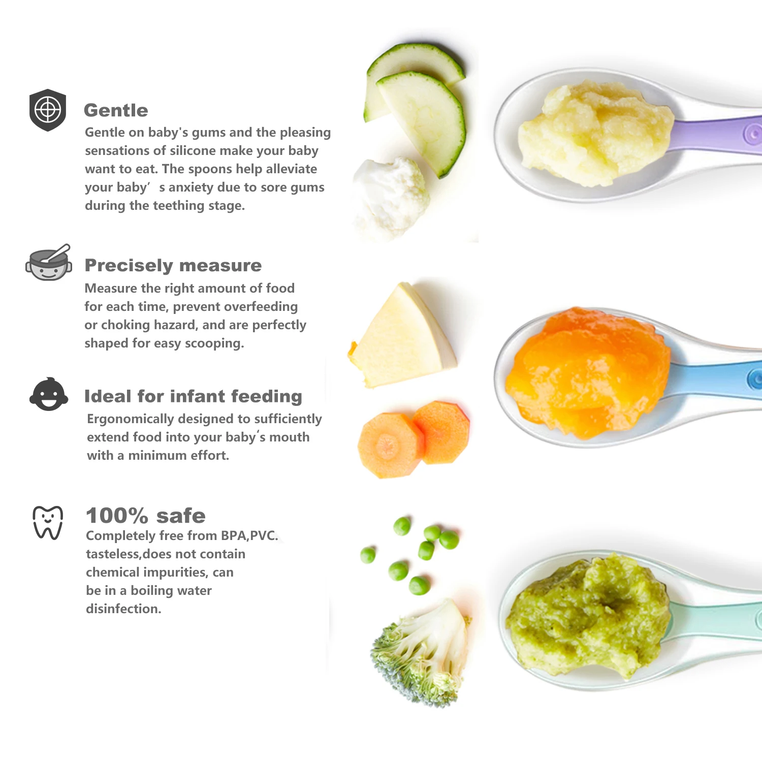 Soft Silicone Baby Feeding Spoon Candy Color Temperature Sensing Spoon Children Food Baby Spoons Feeding Dishes Feeder Flatware 2
