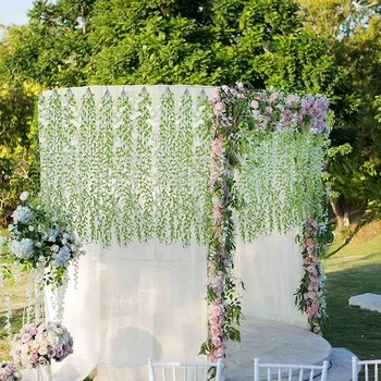 

12pcs Artificial Hanging Plant Leaf Plants Garland Fake Vine Foliage Home Decor