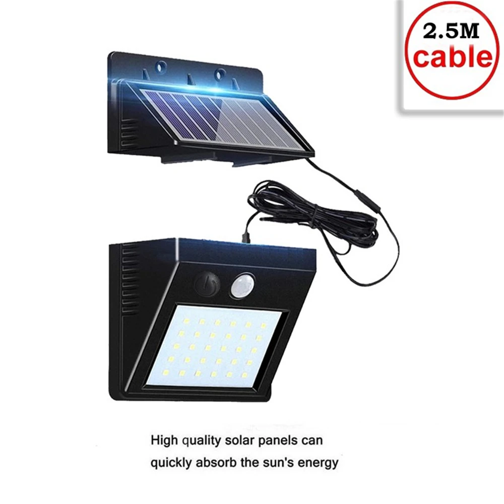 

30 LED Solar Powered Wall Light PIR Motion Sensor Street Outdoor IP65 Waterproof Pathway Garden Fence Lamp With 3Modes indoor ho
