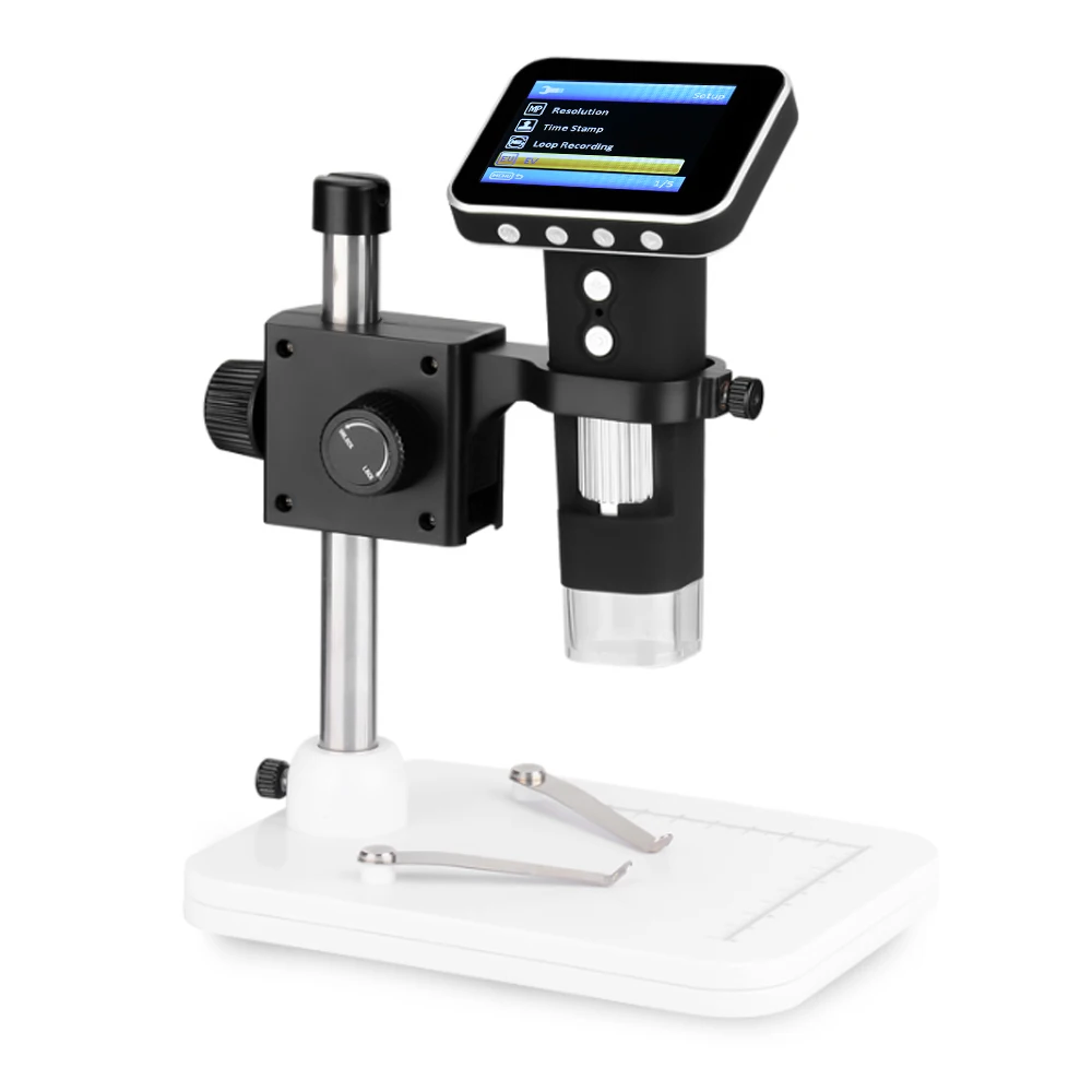 500X 2.5 Inch LCD Digital Wireless Handheld Microscope 8-LED Light Magnifying Glass Magnifier with Stand