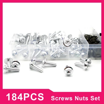 

Motorcycle Sportbike Fairing Fasteners Clip Screws Nuts Set FOR yamaha xj600 suzuki hayabusa 1300r honda varadero xl1000