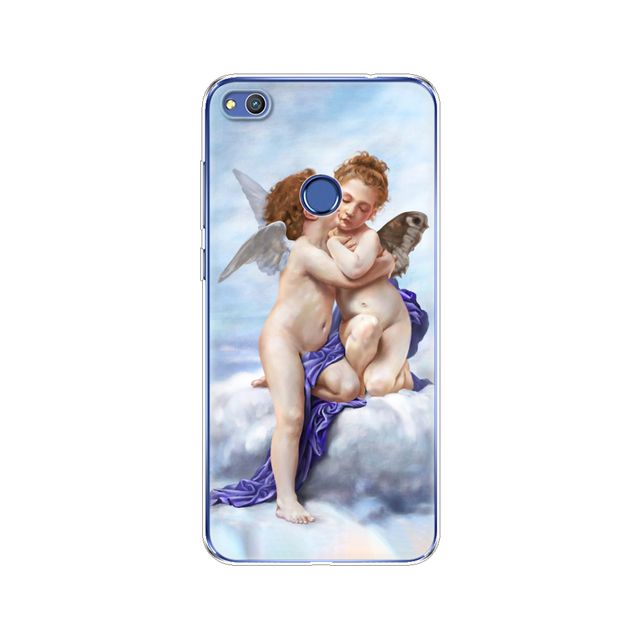 phone case for huawei honor 8 lite soft tpu silicon back cover 360 full for honor 8 liteprotective printing clear coque