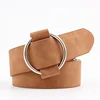 Women Leather Belt Fashion Round Metal Buckle Female Leisure Dress Jeans Wild Without Pin Strap All-match Lady Adjustable Belts ► Photo 2/6