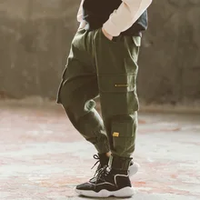 Весенний стиль, модный комбинезон для мальчиков-подростков повседневные свободные универсальные брюки