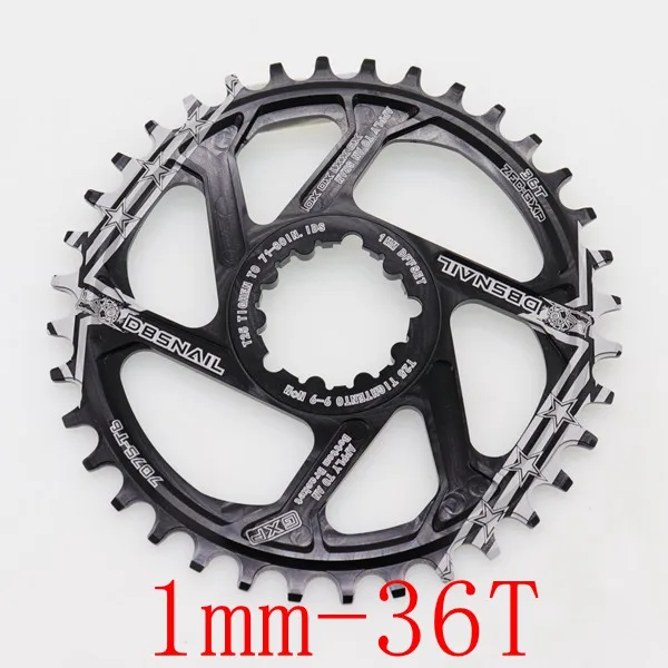 1mm 36T black Улитка GXP цепь 6 мм/1 мм смещение круглый Орел 30 т 32 34 36 38 40X9X0 XX1 XO1 MTB велосипед Звездочка зуб пластина для sram gxp - Цвет: 1mm 36T black