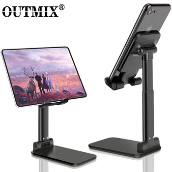 

OUTMIX Desktop Tablet Stand for iPad Pro 11 2020 10.5 Air 3 10.2 Mini Adjustable Foldable Soporte Tablet Holder For iPad Stand