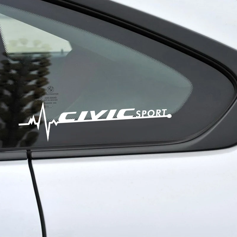 

2PCS Car Styling For Honda Civic Side Window Reflective Stickers Auto Sport Vinyl Decoration Decal Car Accessories