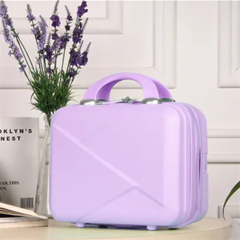 

Abs 14 Inch Women Cosmetic Bag Travel Case Professional Portable Makeup Bags Organizer Toiletries Waterproof Storage 2020