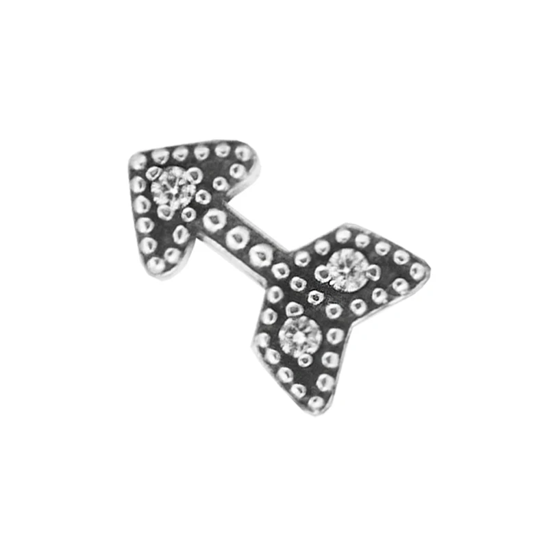 

100% 925 Sterling Silver Jewelry Arrow Petite Charm Fits Floating Locket Pendant Necklace Beads for Women DIY Making kralen