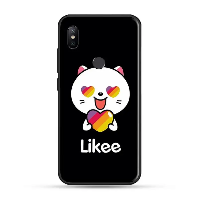 Модный мягкий силиконовый черный чехол Likee для телефона с котом медведем