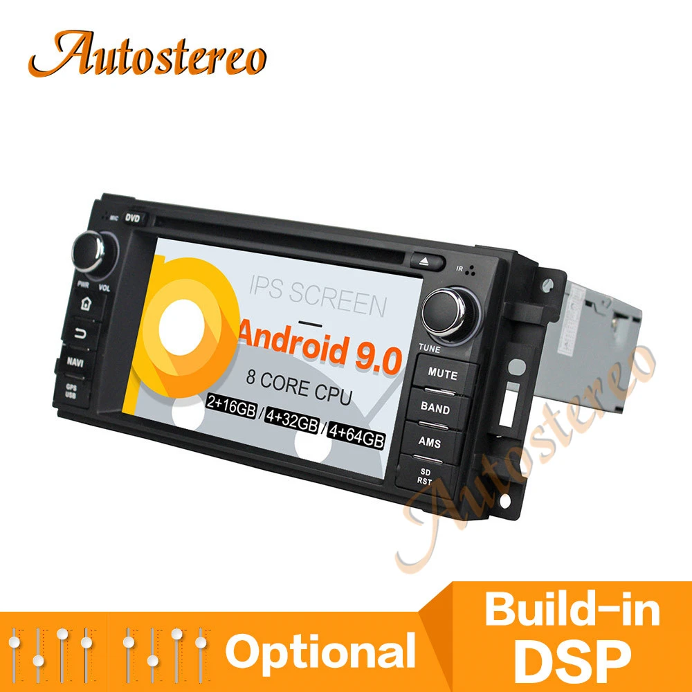 DSP Android 9 PX5/PX6 автомобильный dvd плеер мультимедийный GPS навигация для Jeep Sebring 300C