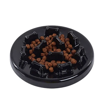 

Pet Slow Feeder Bowl Ceramic Cat Bowl Dog Water Food Bowl Interactive Anti-Gulping Bowl