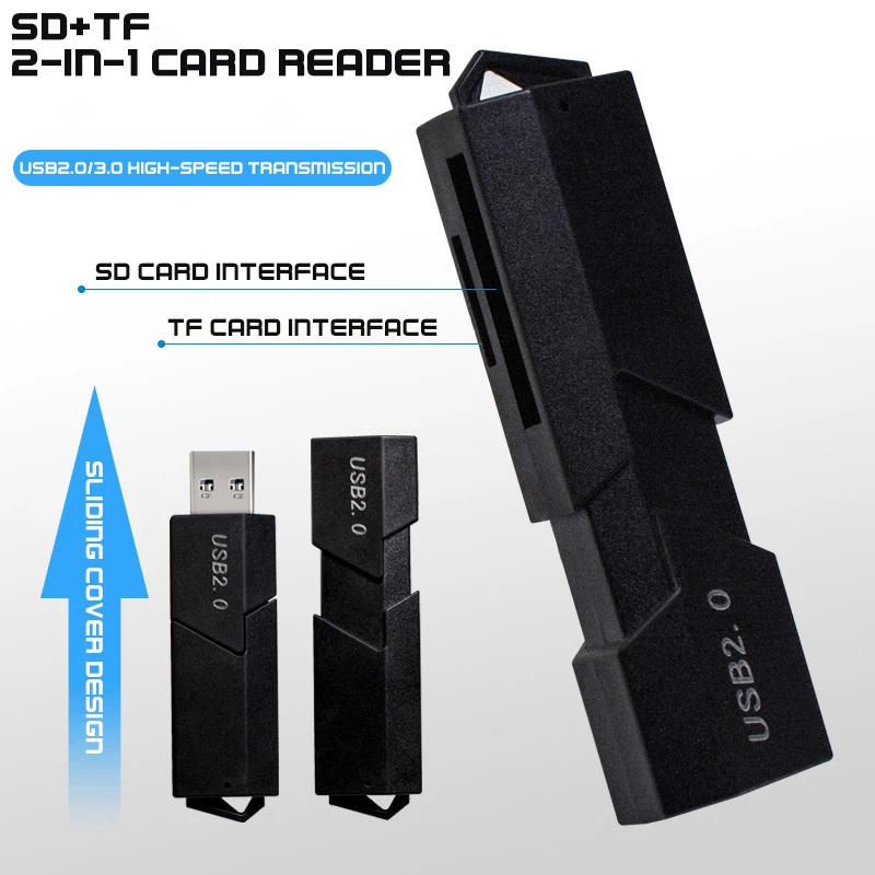 CUR2 카드 리더기 TF 카드 SD 고속 USB3.0 메모리 카드 어댑터 2.0 ..