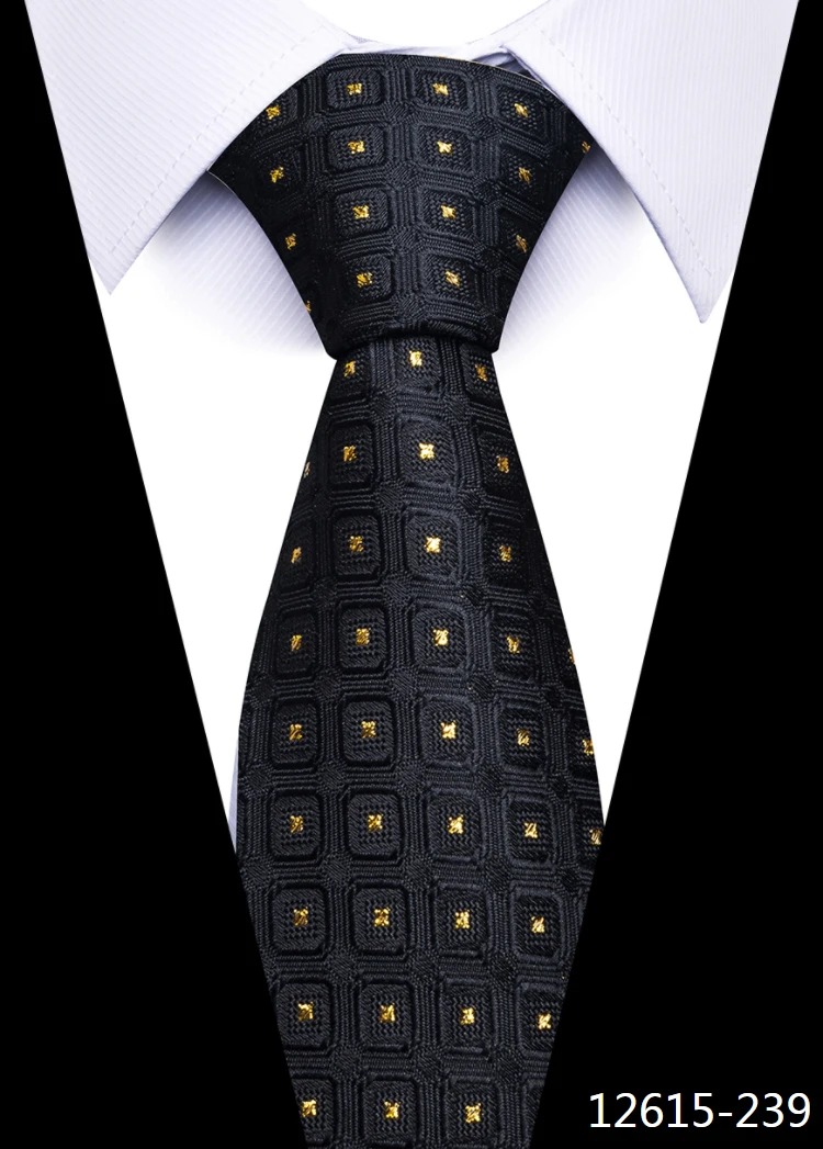 160 Colors Fashion 7.5 cm Silk Tie Men Gold Fit Wedding Luxury Party Suit Accessories Group Slim Necktie Gravatas Gift neck tie
