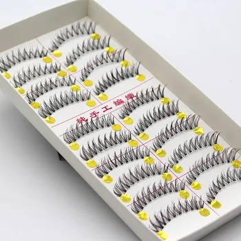 

10 Pairs Handmade False Eyelashes Natural Thick Cross Extension False Eyelashes 606