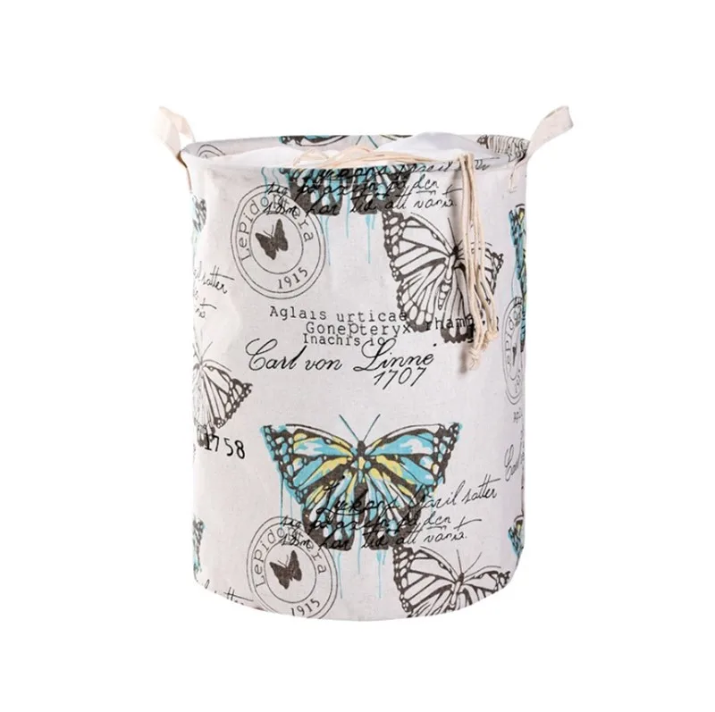 butterfly Складной ящик для хранения грязной одежды для сбора чехол из нетканого материала на молнии влагостойкие игрушки стеганая коробка для хранения - Цвет: butterfly