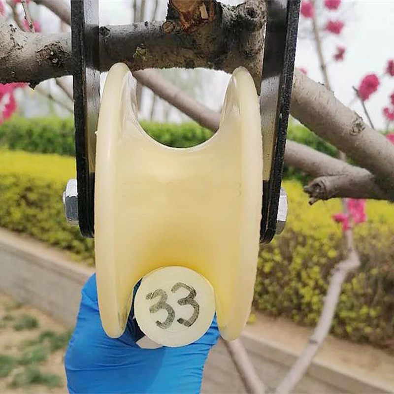 Rolo de Nylon de 116 mm com Ranhura em u. Roda de Transmissão Roda Limite Roda Guia Rolamento Duplo 6201rs.