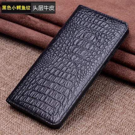 Высококачественная натуральная кожа магнитный держатель чехол для телефона для samsung Galaxy Note 10 Plus/samsung Galaxy Note 10 флип-чехол для телефона - Цвет: Black 3