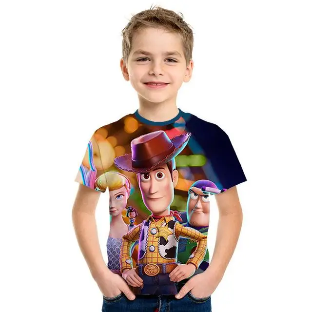 Популярный аниме История игрушек 3D estampado Nio moda nios desgaste amaderado Cool abrigo camiseta Buzz Lightyear nios ropacortamanga - Цвет: NT-782