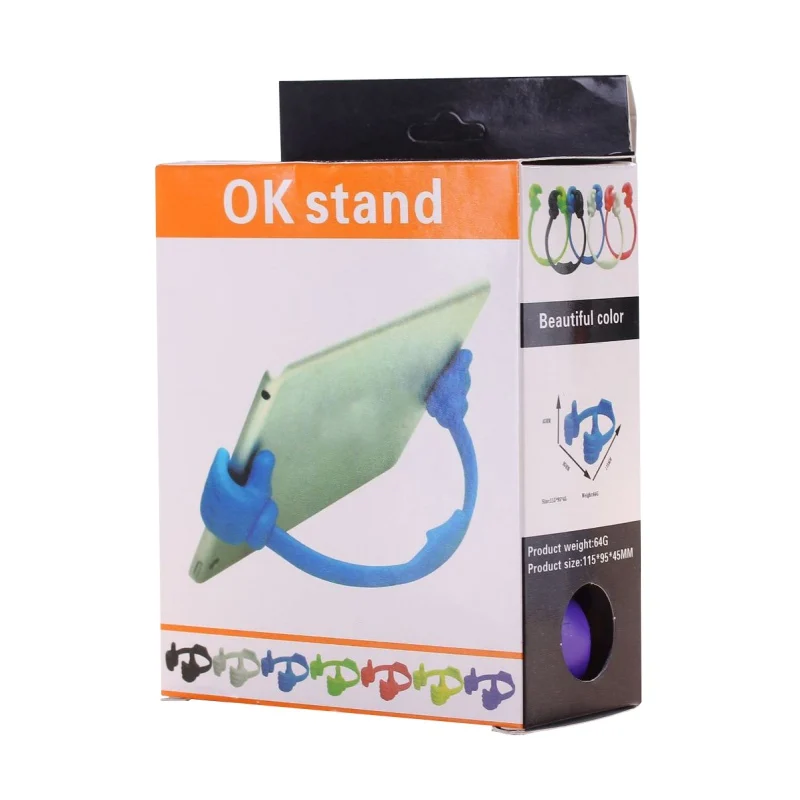 OK Stand Universal Car Desktop Stand Mount Thumb Hand Holder For Cell Phone Tablet Lazy Flexible Tablet Phone Holder Desktop