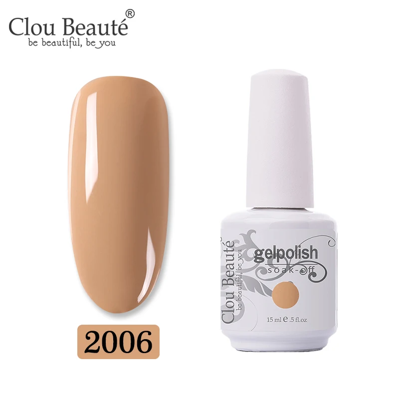 Серия Clou Beaute Nude, 15 мл, Гель-лак, УФ светодиодный лак для ногтей, долговечный Гибридный Гель-лак для ногтей Esmalte, лак для ногтей - Цвет: 2006