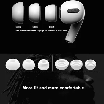 

Original Size Soft Silicone Earbuds Earphone Case Earplug Cover for Apple Airpods Pro 3 Earphone Eartip Ear Tips Earcap Plug