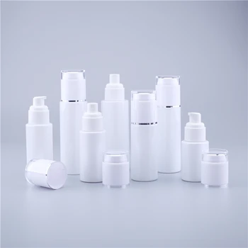 

Pearl White Glass Bottles 20ml 30ml 40ml 60ml 80ml Cosmetic Cream Bottle With Pump Sprayer, Luxury Glass Bottles for Skincare