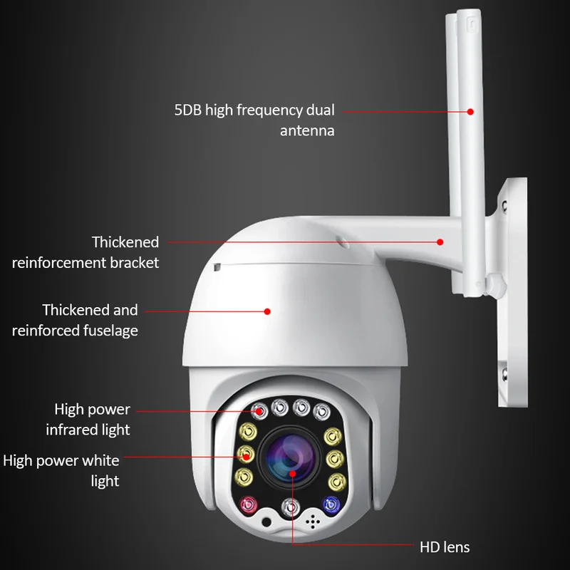 1080P PTZ Wi-Fi камера системы безопасности наружная скорость купольная Беспроводная ip-камера CCTV Pan Tilt 4X Zoom IR сеть наблюдения 720P