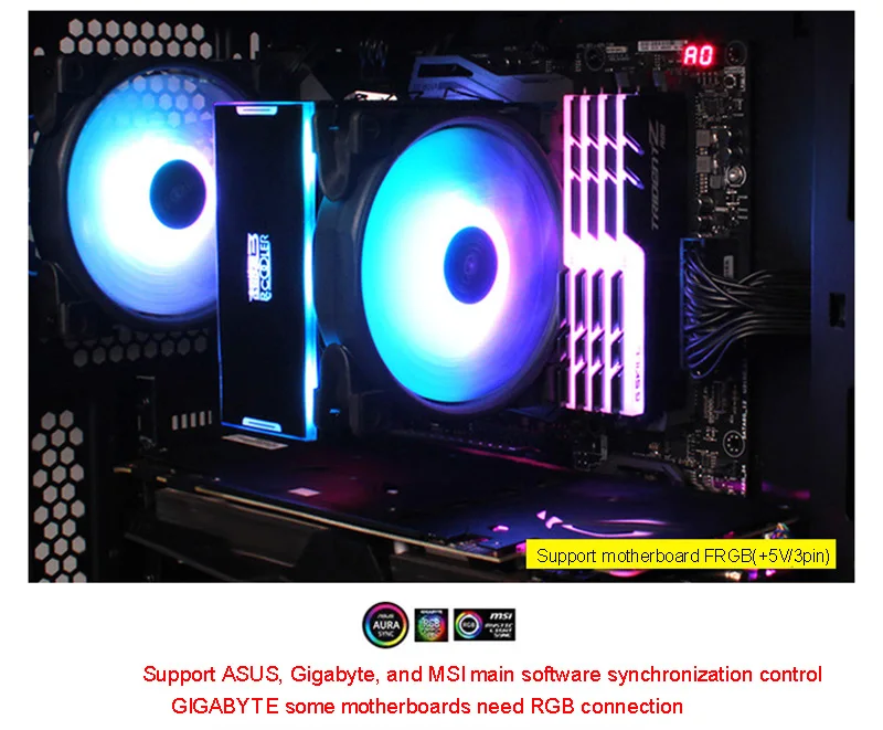 120 мм 12 В и 5 в RGB/FRGB корпус для ПК бесшумный охлаждающий вентилятор RGB 4pin ШИМ тихий двойной диафрагмы компьютерные вентиляторы с контроллером для кулера процессора