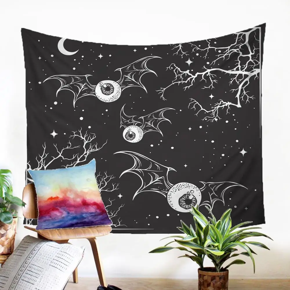 

Fabric Witchcraft Halloween Tepestry Modern Home Decoration Dorm Decor Macrame Panel Wall Hanging Carpet Home Textiles